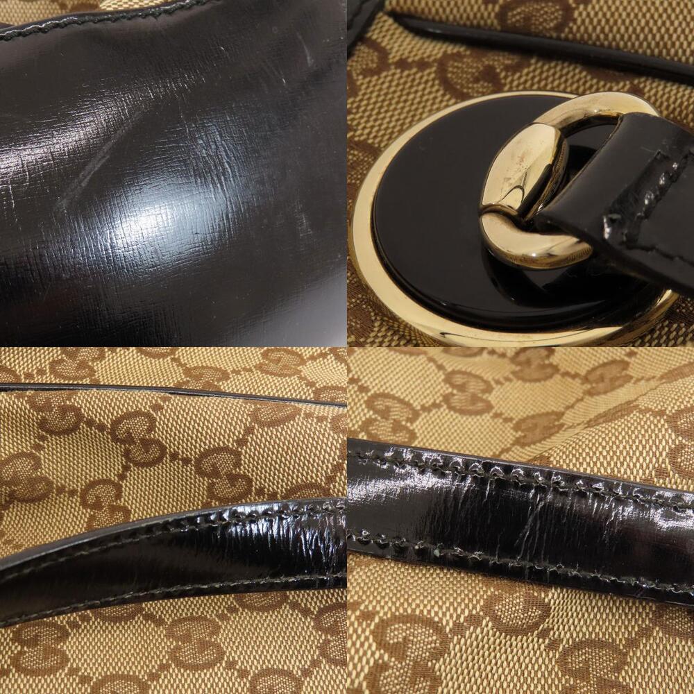 Gucci GG Pattern Full Moon Tote Bag monogram leather Black - Picture 8 of 11